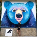A new bear with a familiar name joins the Vietnam bear family: a beautiful mural called Rainbow