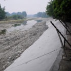 Staff safeguarded by reinforced riverbank