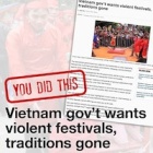 Vietnam PM says NO to cruel festivals
