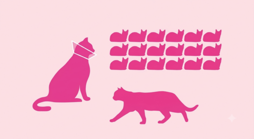 Illustration representing 207 cats neutered in China